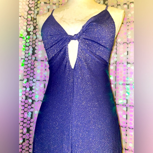 ViX NWT Blue Lurex Marie Long Dress in Blue ✨ Sz S Gorgeous!! - Picture 3 of 16